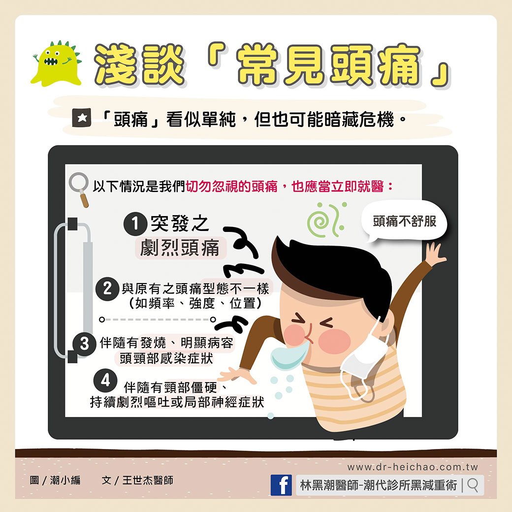 淺談常見頭痛/文：王世杰醫師